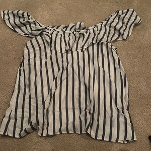 Ruffle off the shoulder top